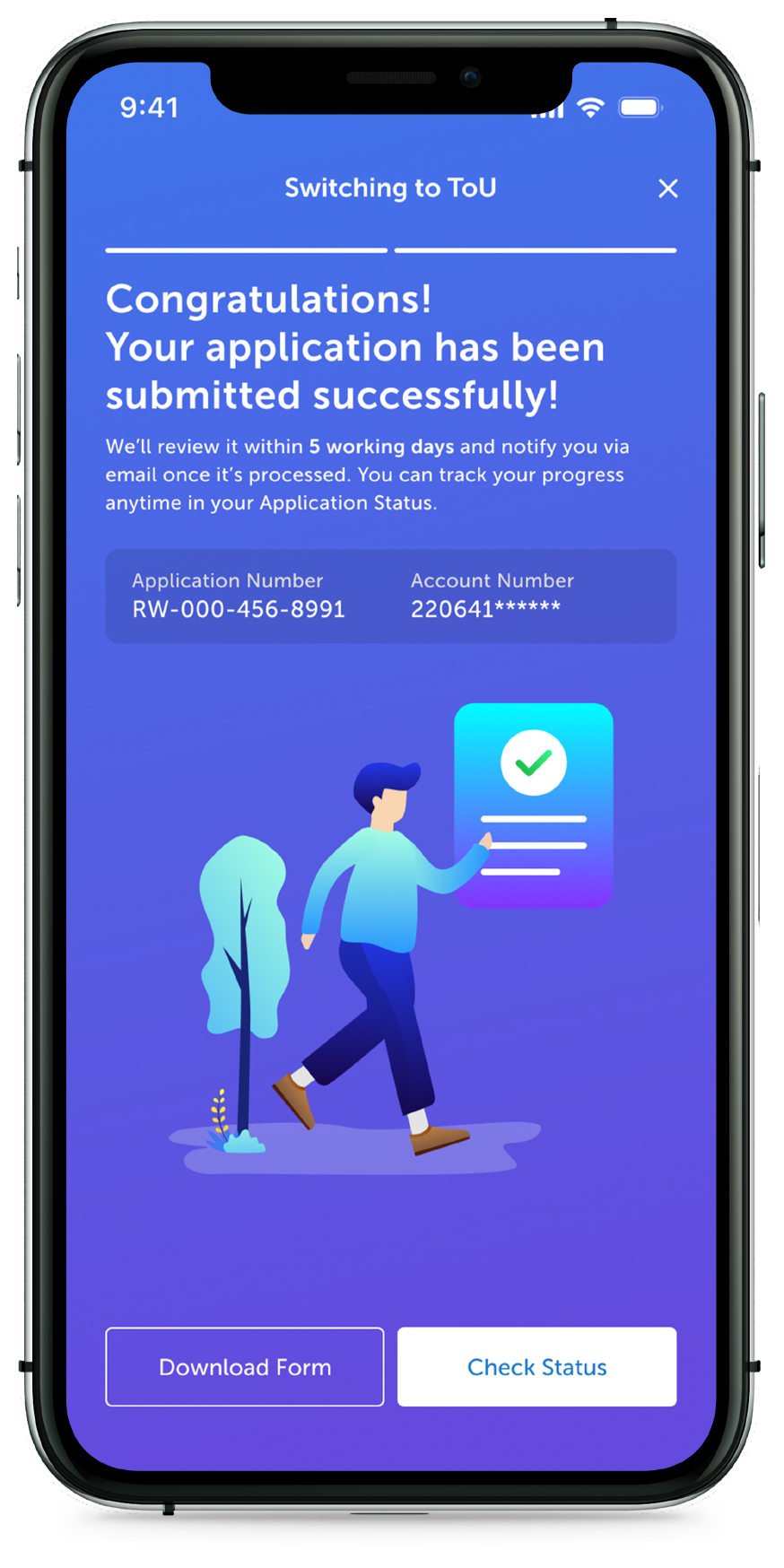 ToU application submitted